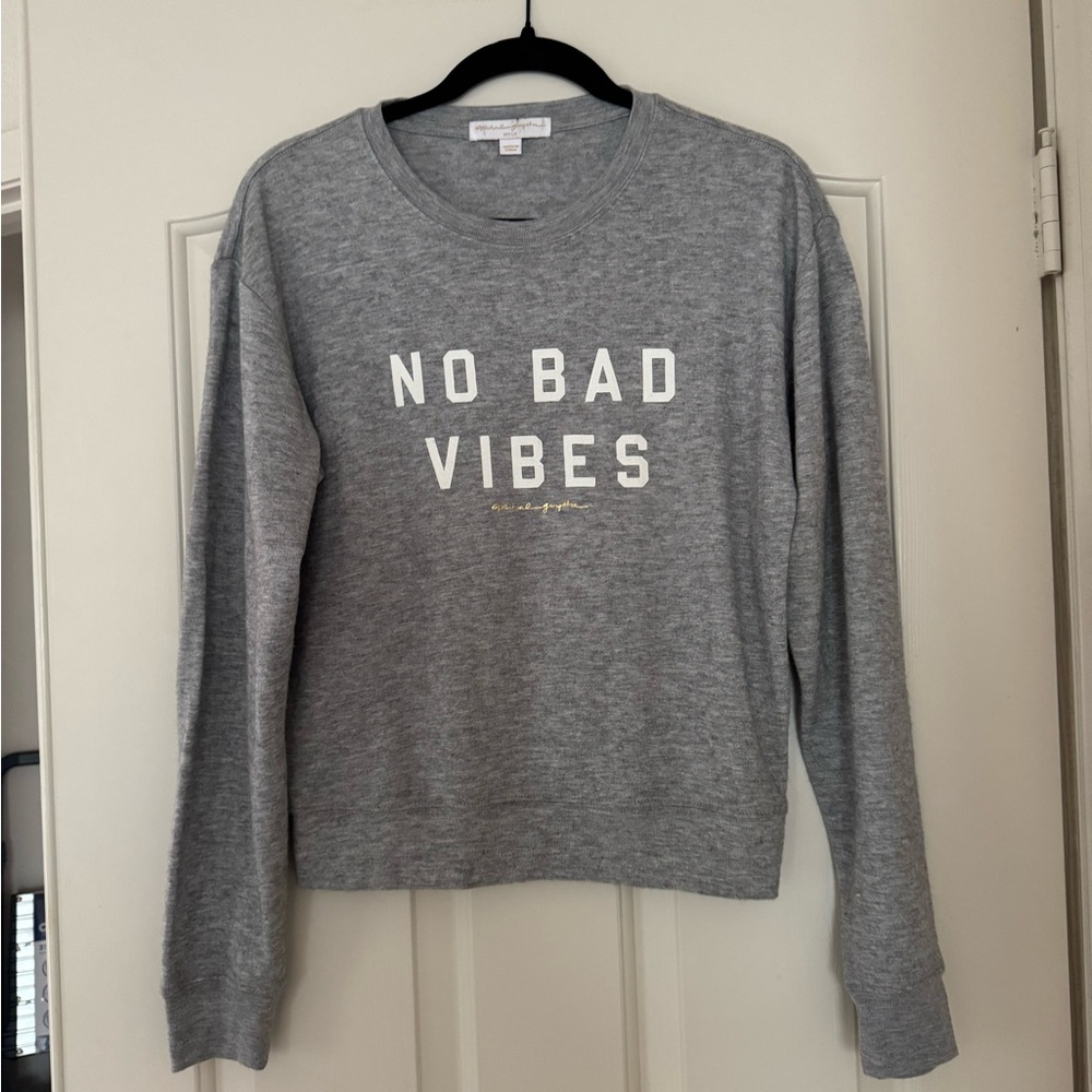 Spiritual Gangster Gray 'No Bad Vibes' Sweatshirt